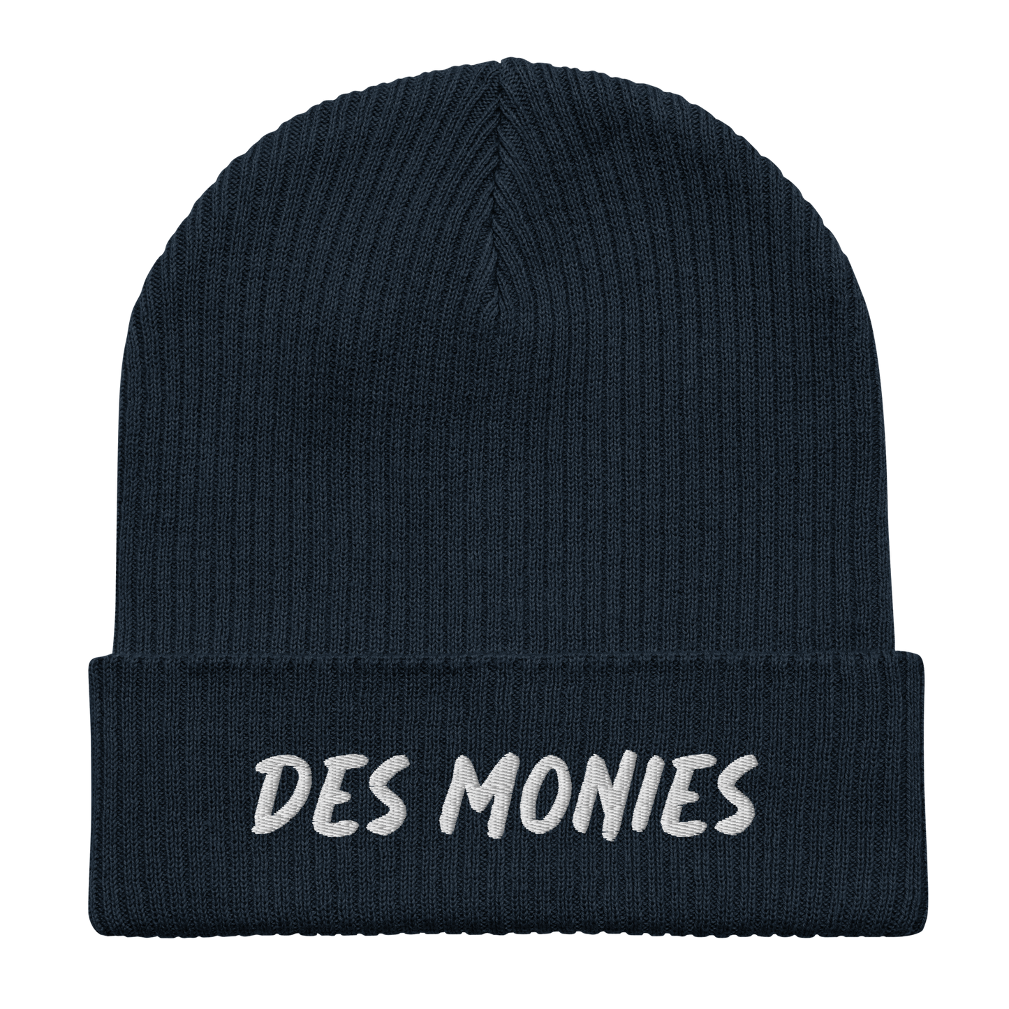 Des Monies ribbed beanie